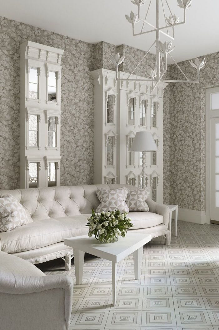 Contemporary living room wallpaper